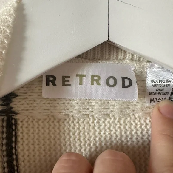 Full tilt southwest striped open sweater knit tribal boho fringe size M - Picture 5 of 7